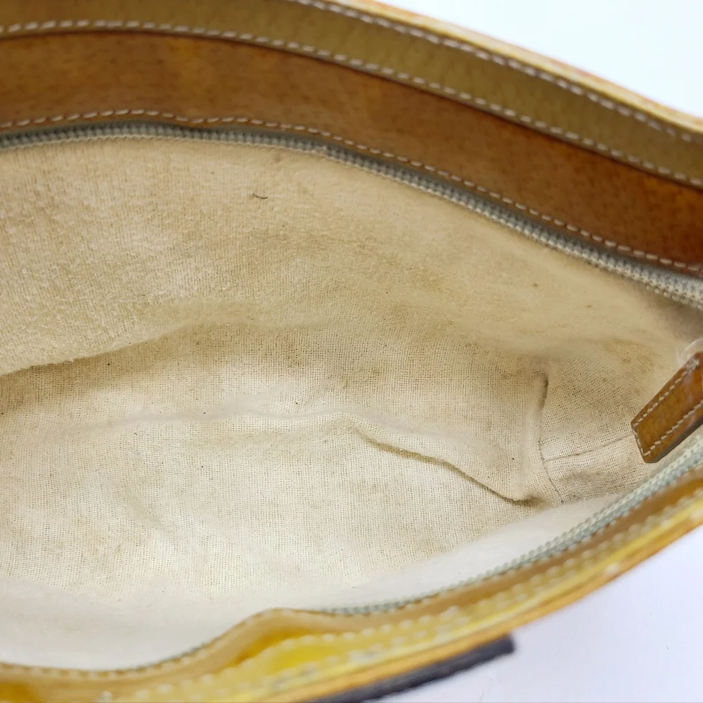 Women’s Orange Patent Leather Shoulder Bag